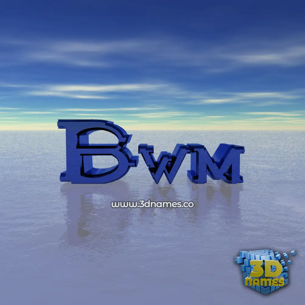 bwm in Horizon style - 3D name wallpaper