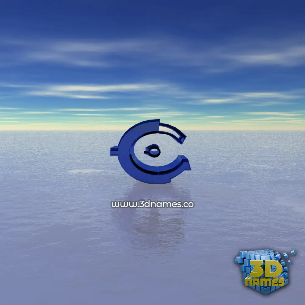 c in Horizon style - 3D name wallpaper