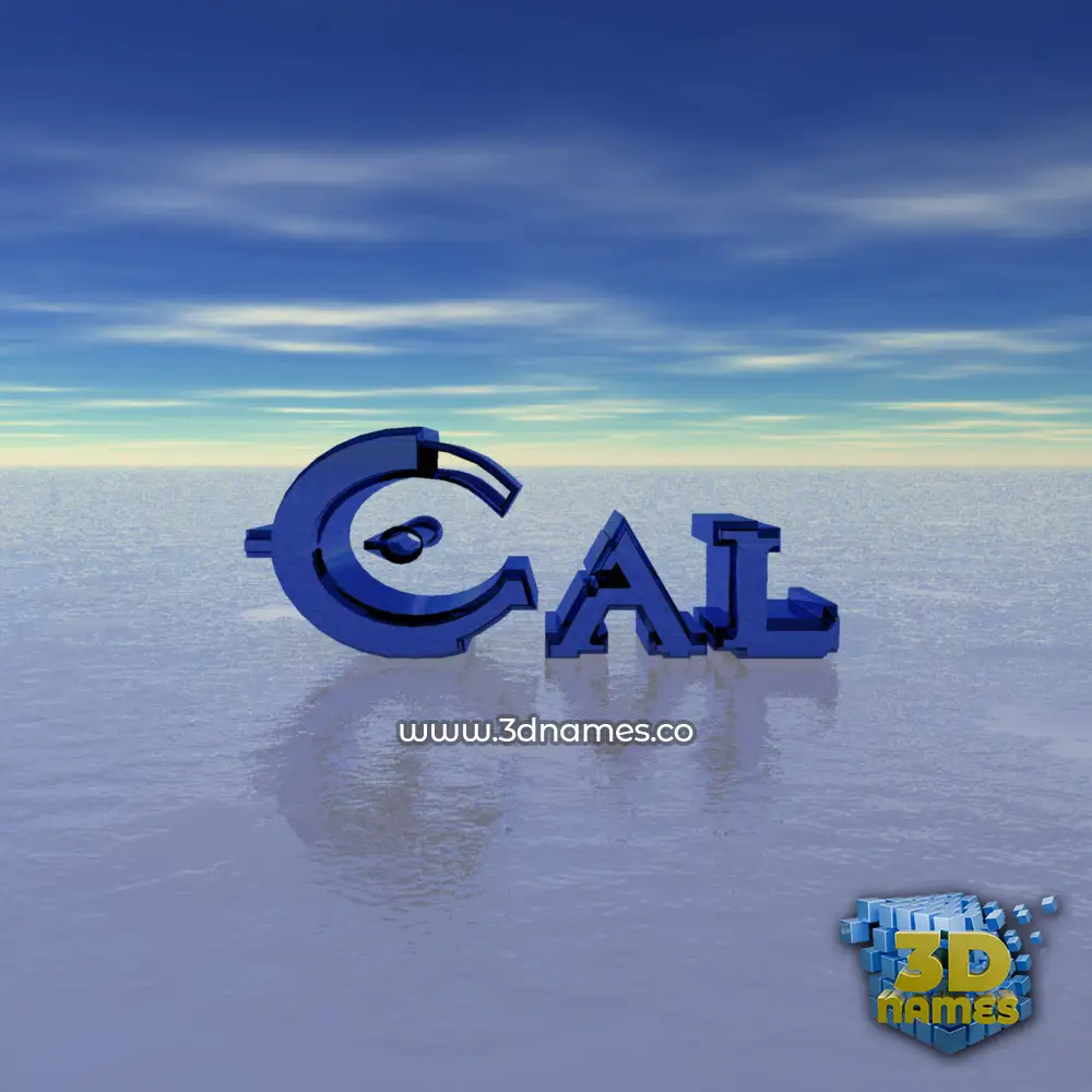 cal in Horizon style - 3D name wallpaper
