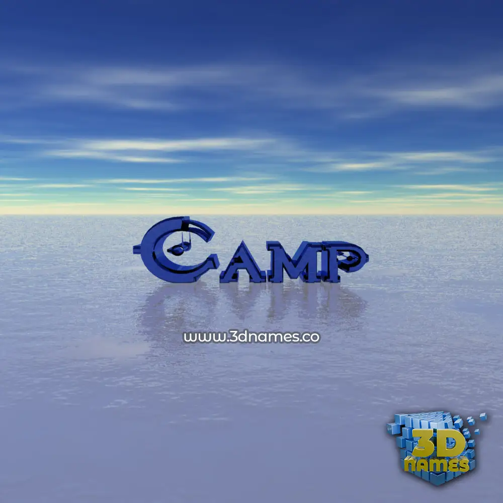 camp in Horizon style - 3D name wallpaper