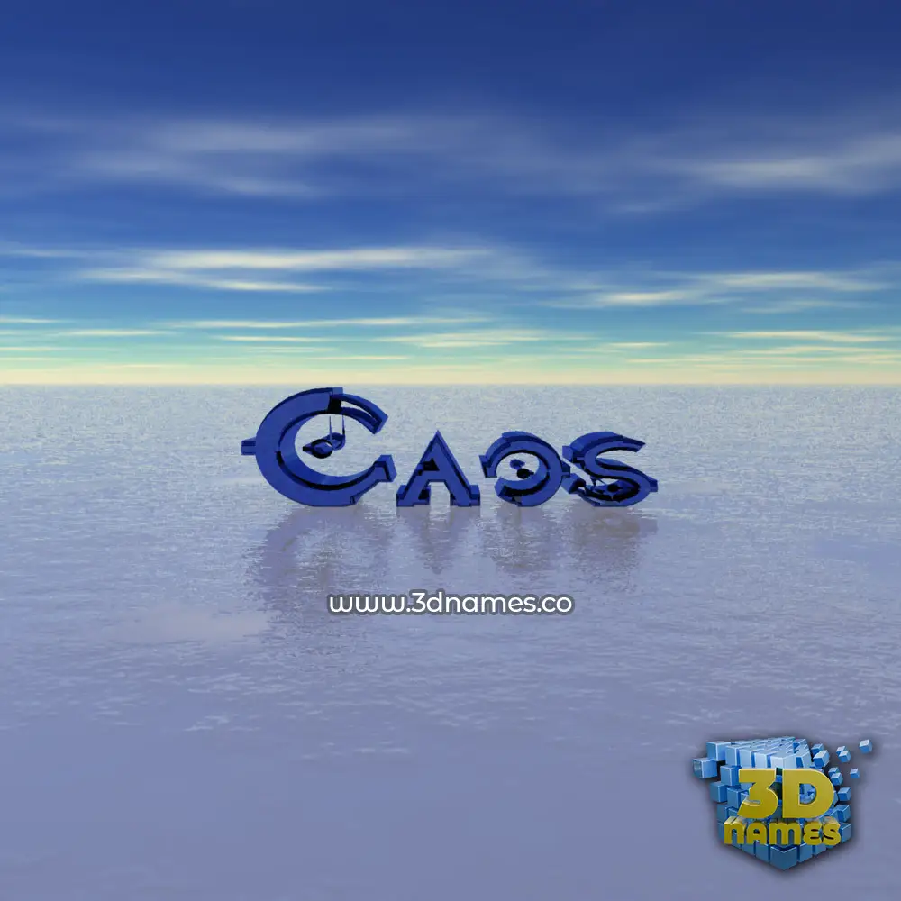 caos in Horizon style - 3D name wallpaper