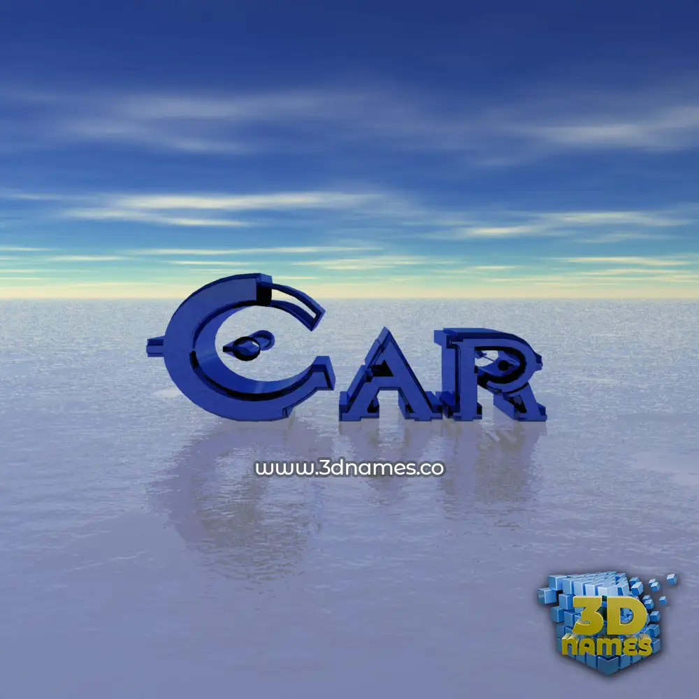 car in Horizon style - 3D name wallpaper