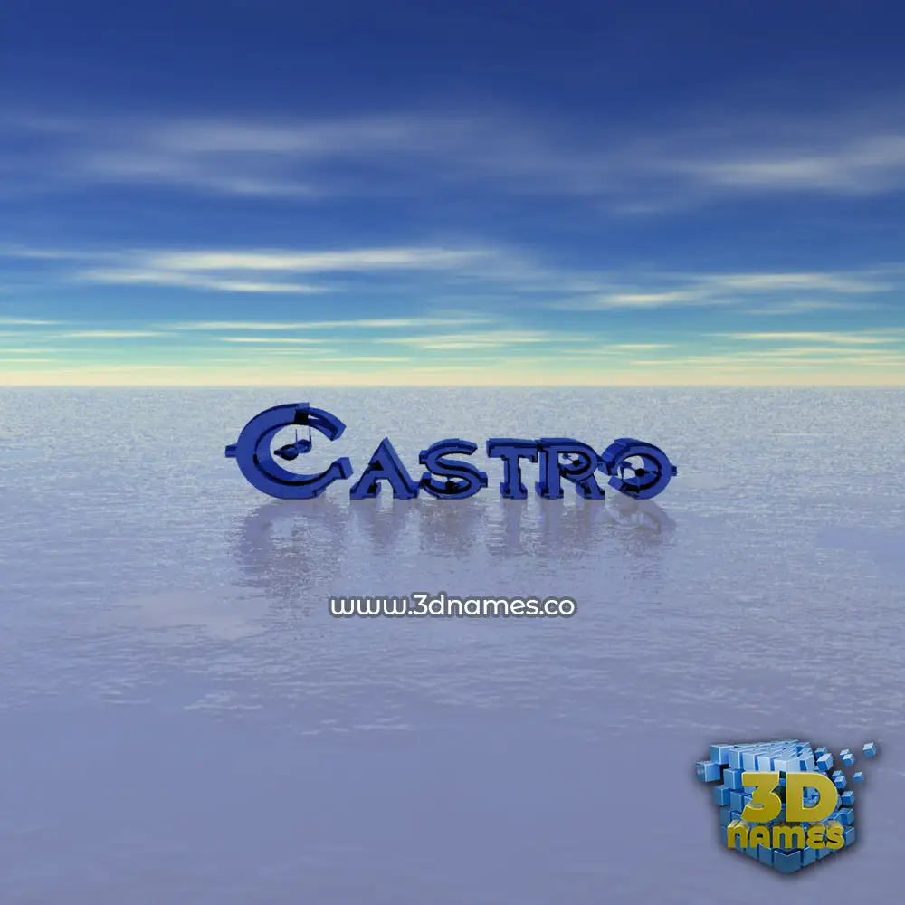 castro in Horizon style - 3D name wallpaper