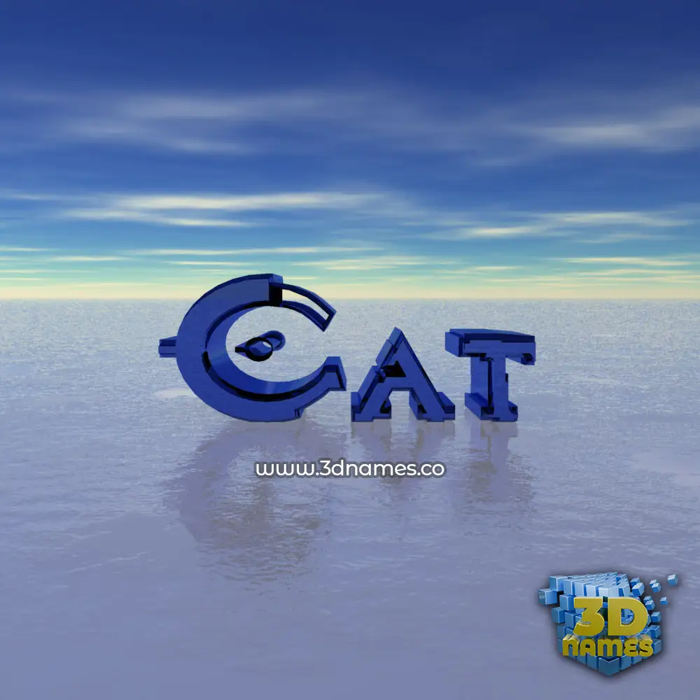cat in Horizon style - 3D name wallpaper