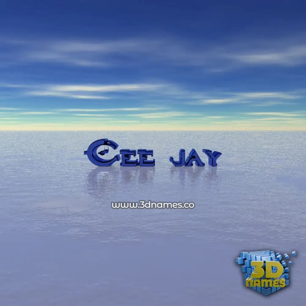 cee jay in Horizon style - 3D name wallpaper