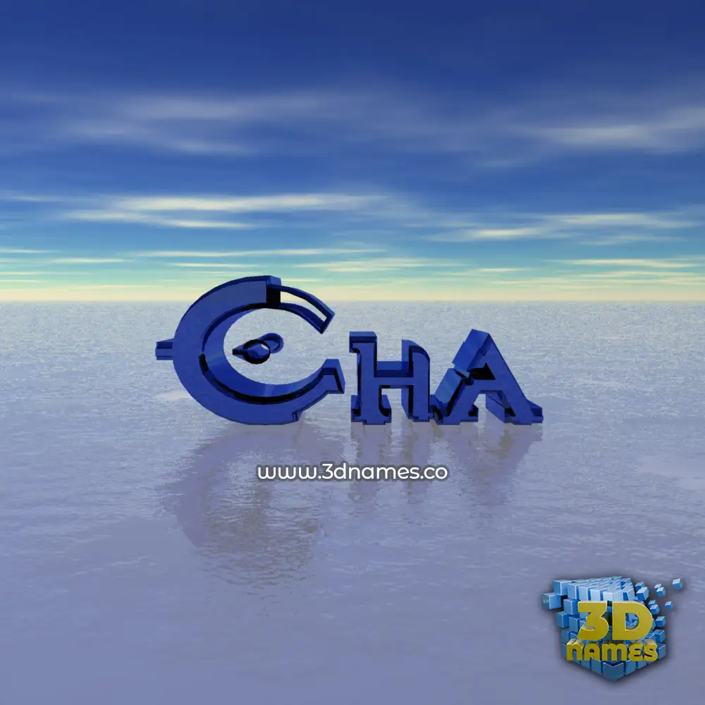 cha in Horizon style - 3D name wallpaper