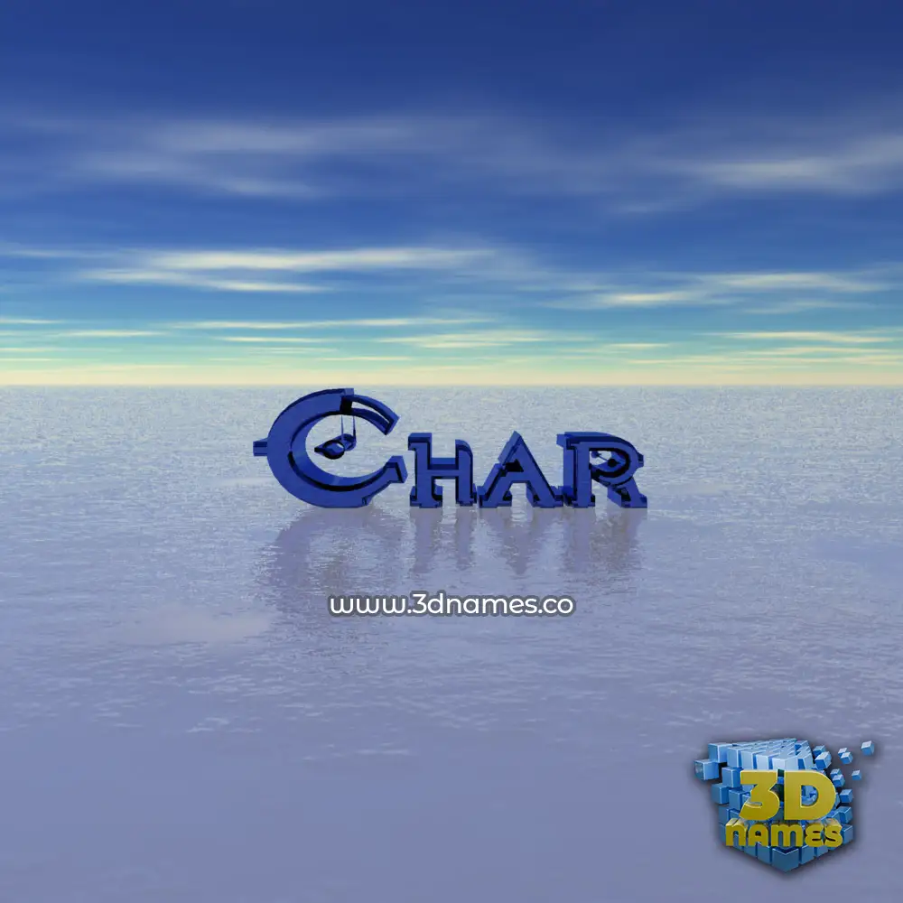 char in Horizon style - 3D name wallpaper