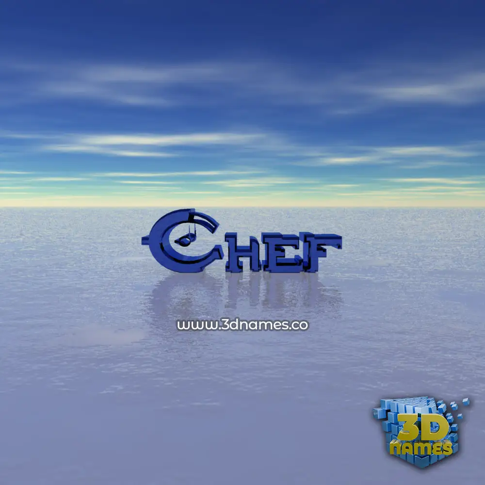 chef in Horizon style - 3D name wallpaper