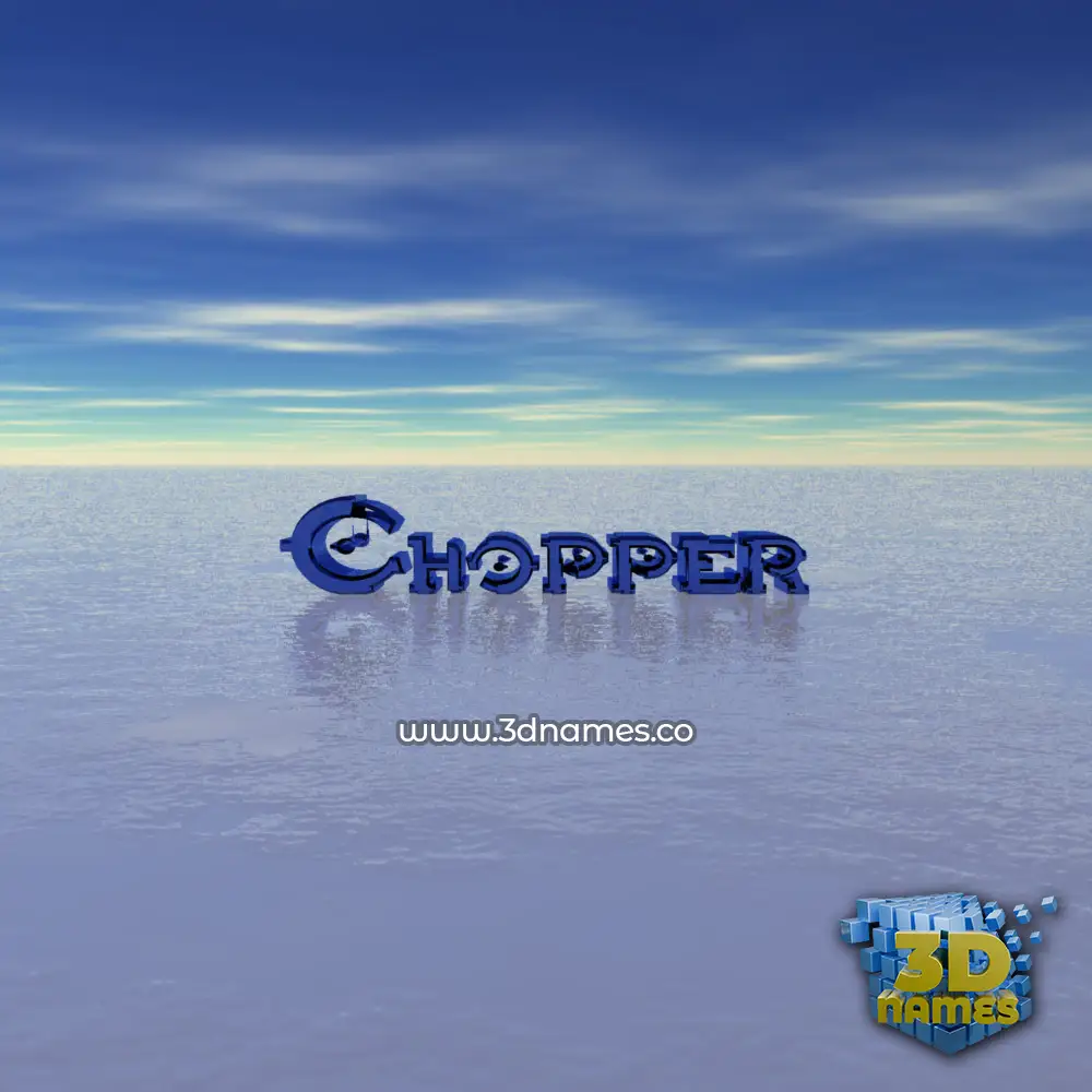 chopper in Horizon style - 3D name wallpaper
