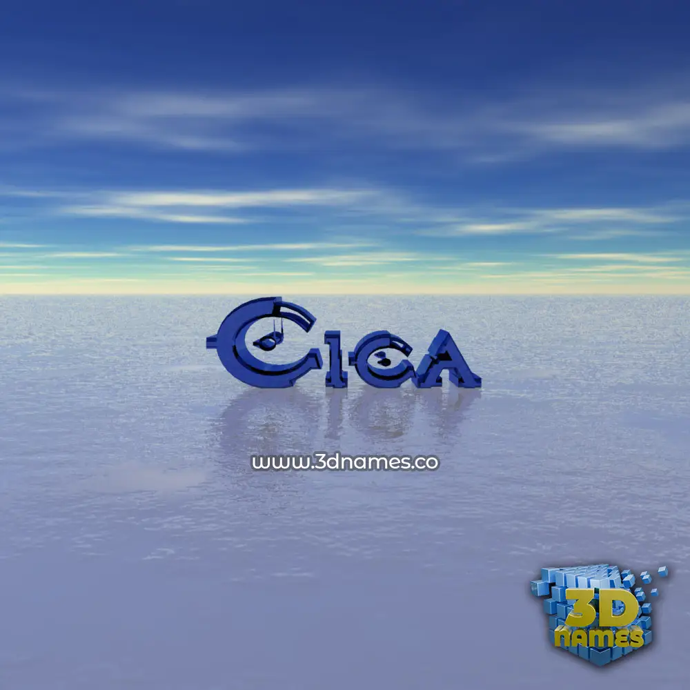 cica in Horizon style - 3D name wallpaper