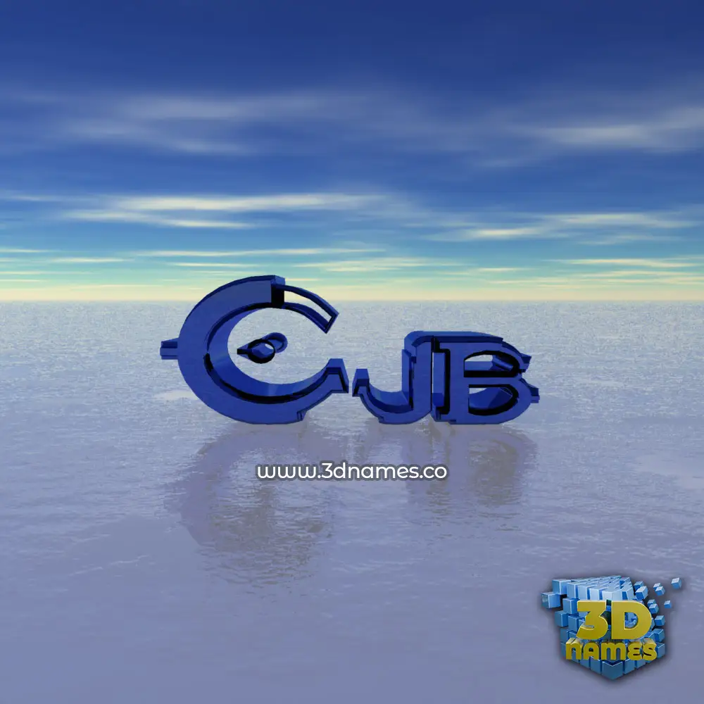 cjb in Horizon style - 3D name wallpaper