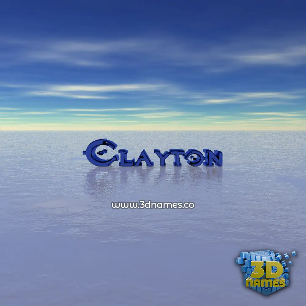 clayton in Horizon style - 3D name wallpaper