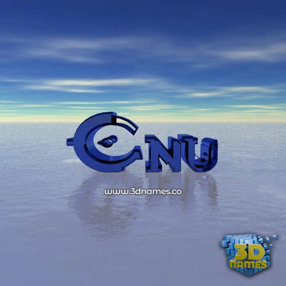cnu in Horizon style - 3D name wallpaper