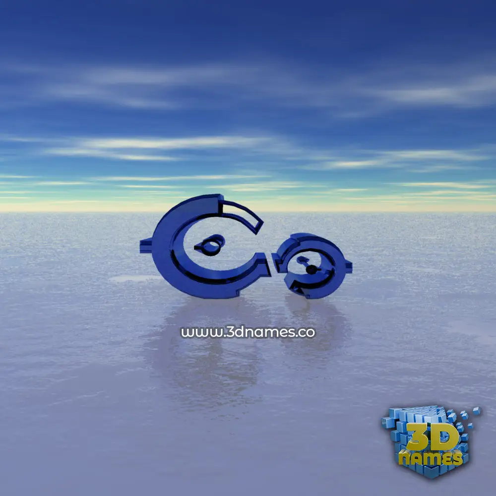 co in Horizon style - 3D name wallpaper