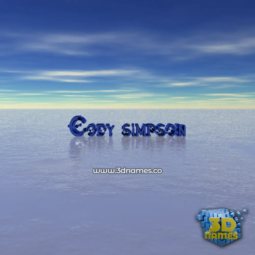 cody simpson in Horizon style - 3D name wallpaper
