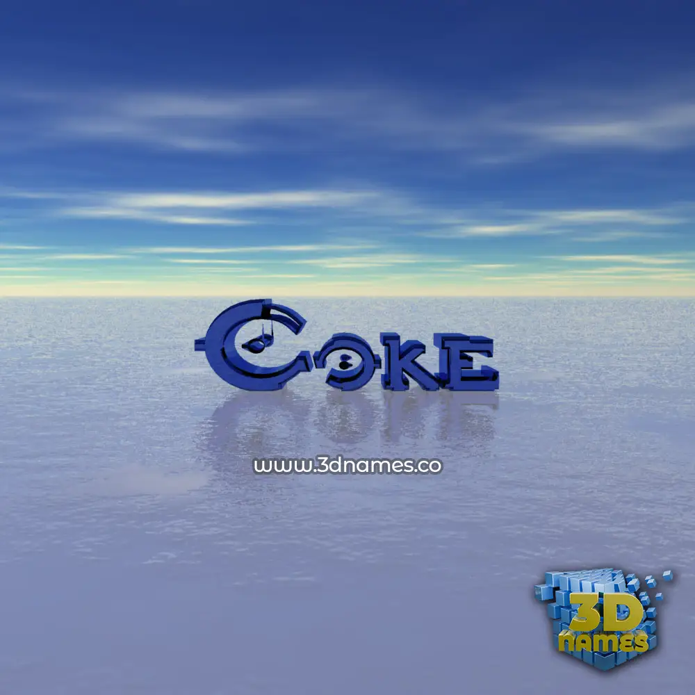 coke in Horizon style - 3D name wallpaper