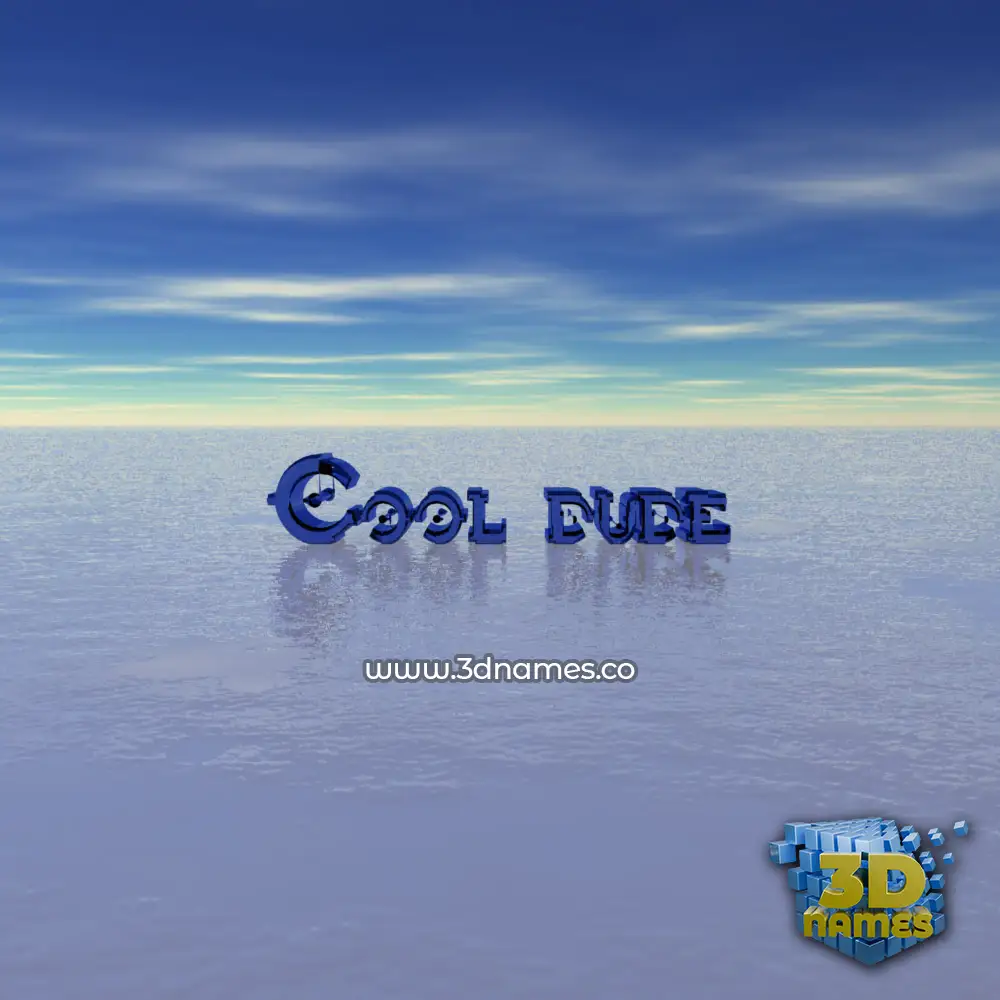 cool dude in Horizon style - 3D name wallpaper