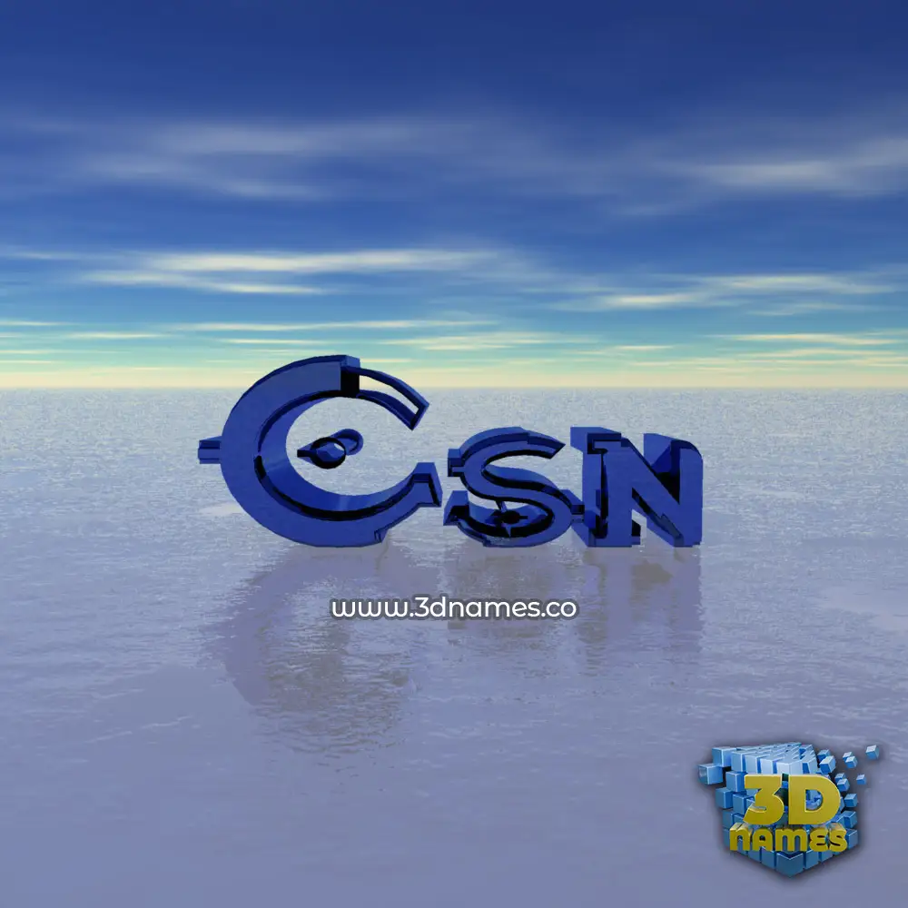 csn in Horizon style - 3D name wallpaper