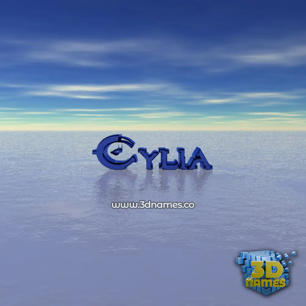 cylia in Horizon style - 3D name wallpaper