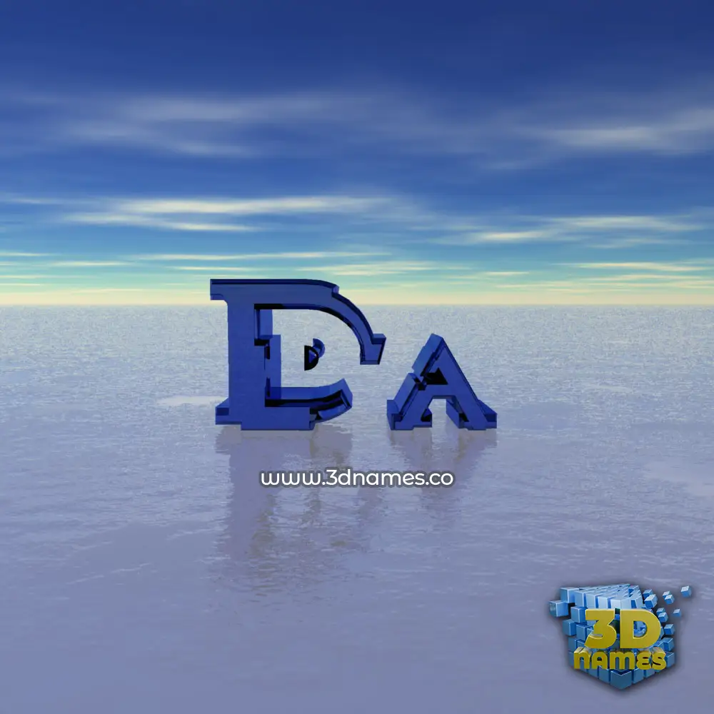 da in Horizon style - 3D name wallpaper