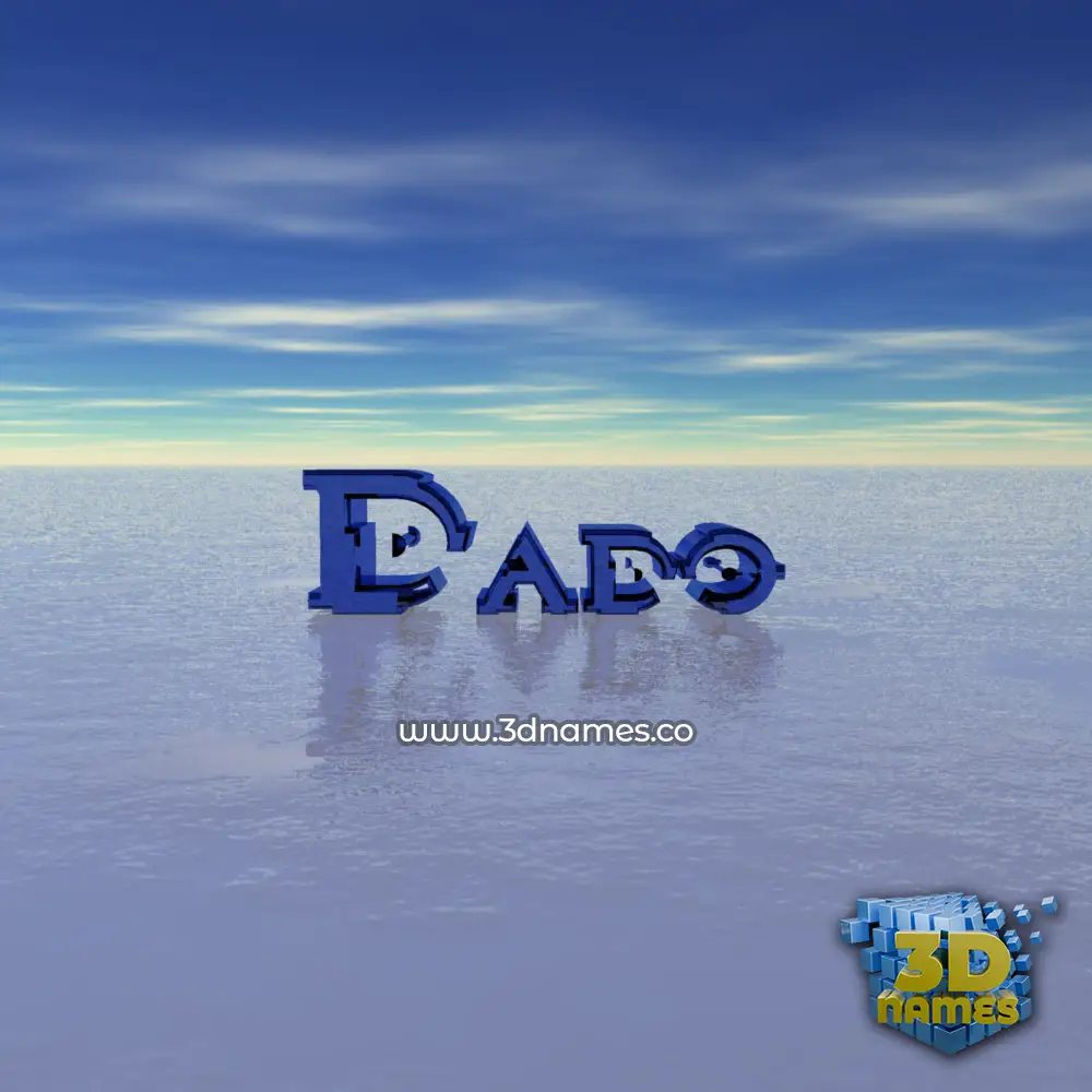 dado in Horizon style - 3D name wallpaper