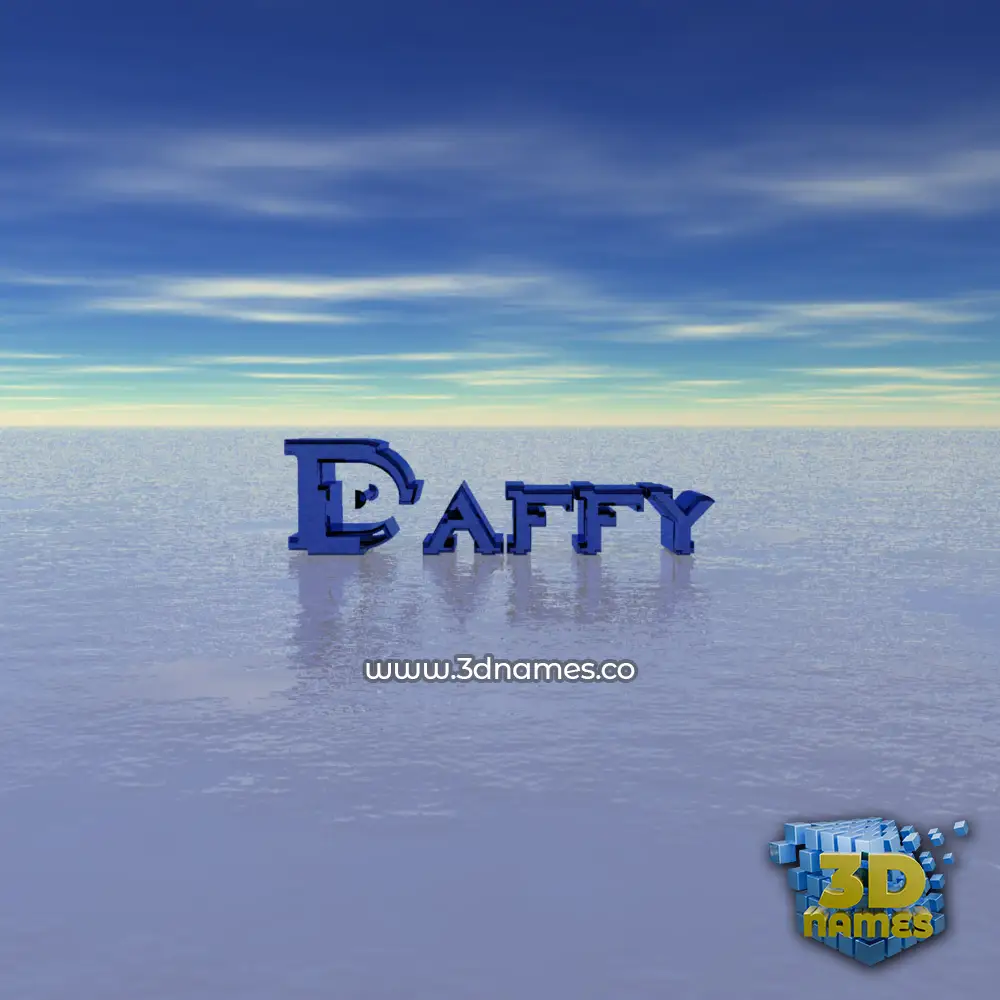 daffy in Horizon style - 3D name wallpaper