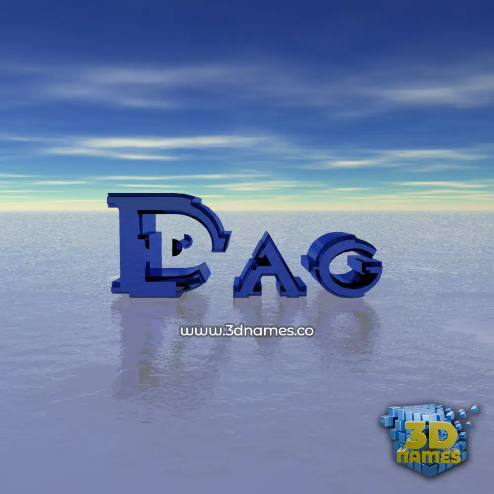 dag in Horizon style - 3D name wallpaper