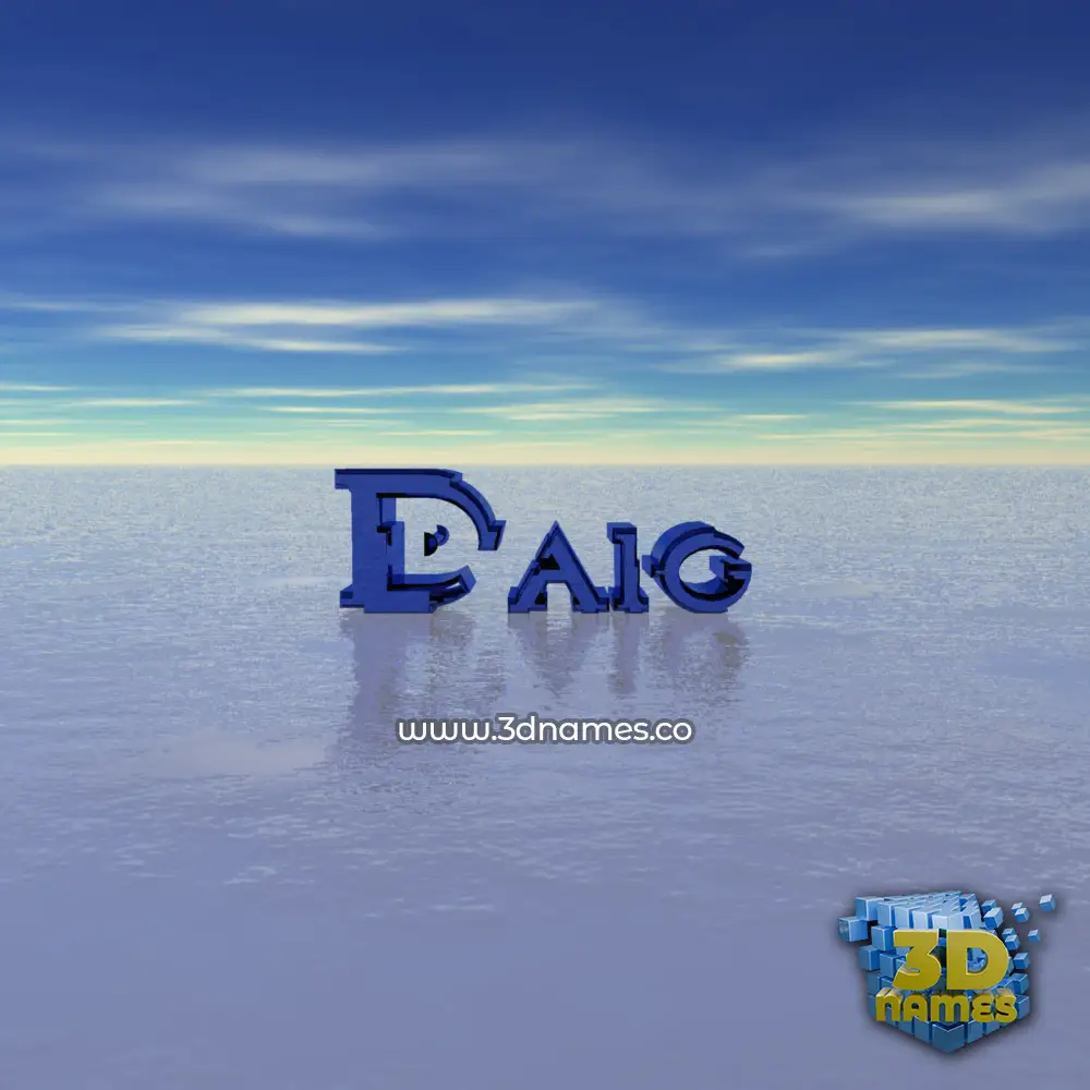 daig in Horizon style - 3D name wallpaper