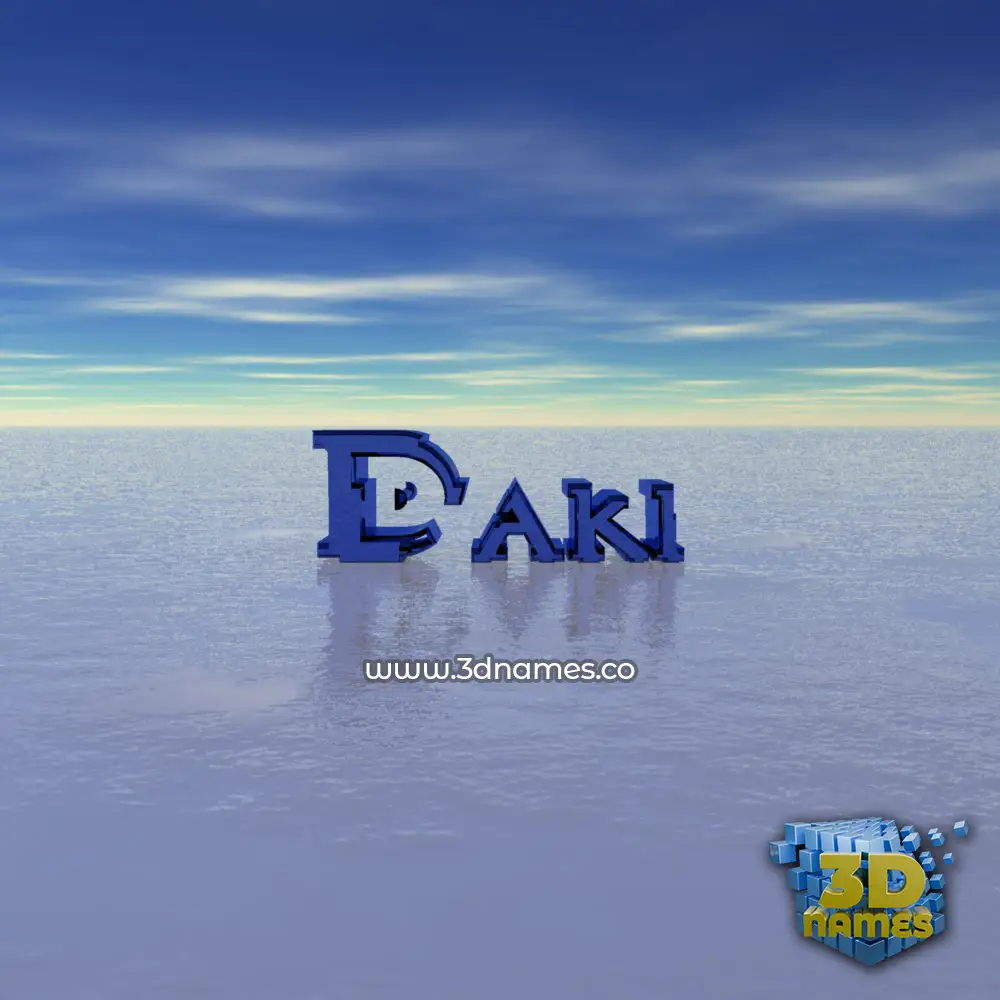 daki in Horizon style - 3D name wallpaper