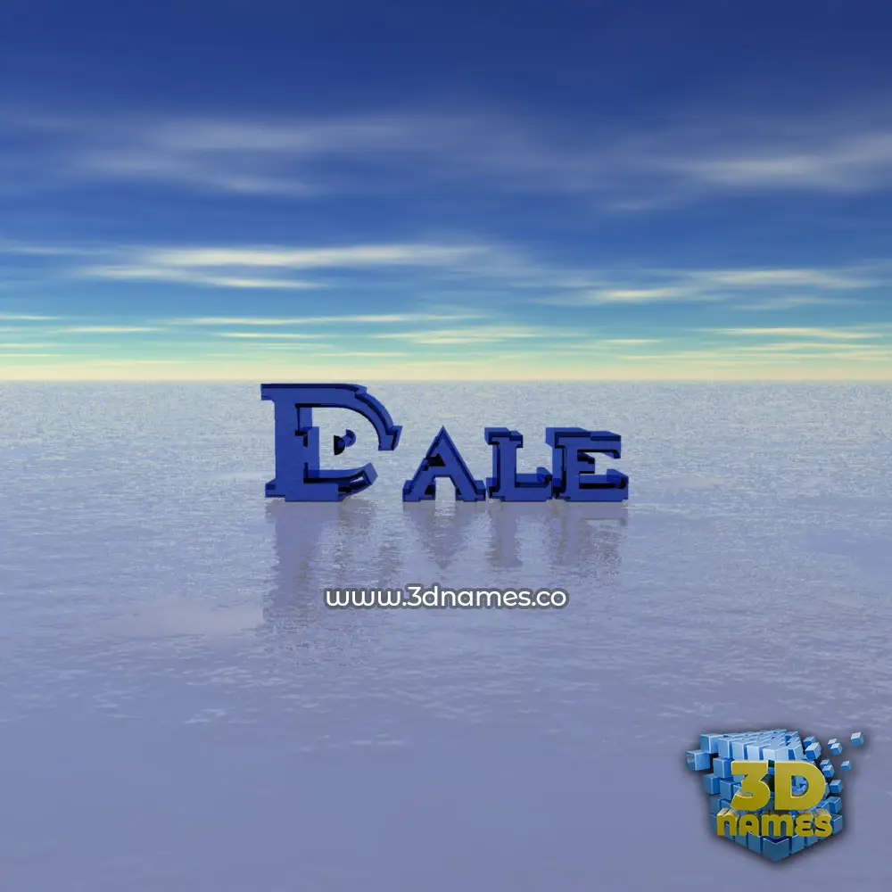 dale in Horizon style - 3D name wallpaper
