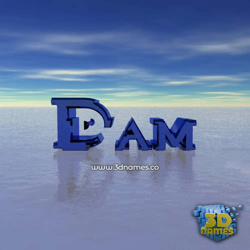 dam in Horizon style - 3D name wallpaper