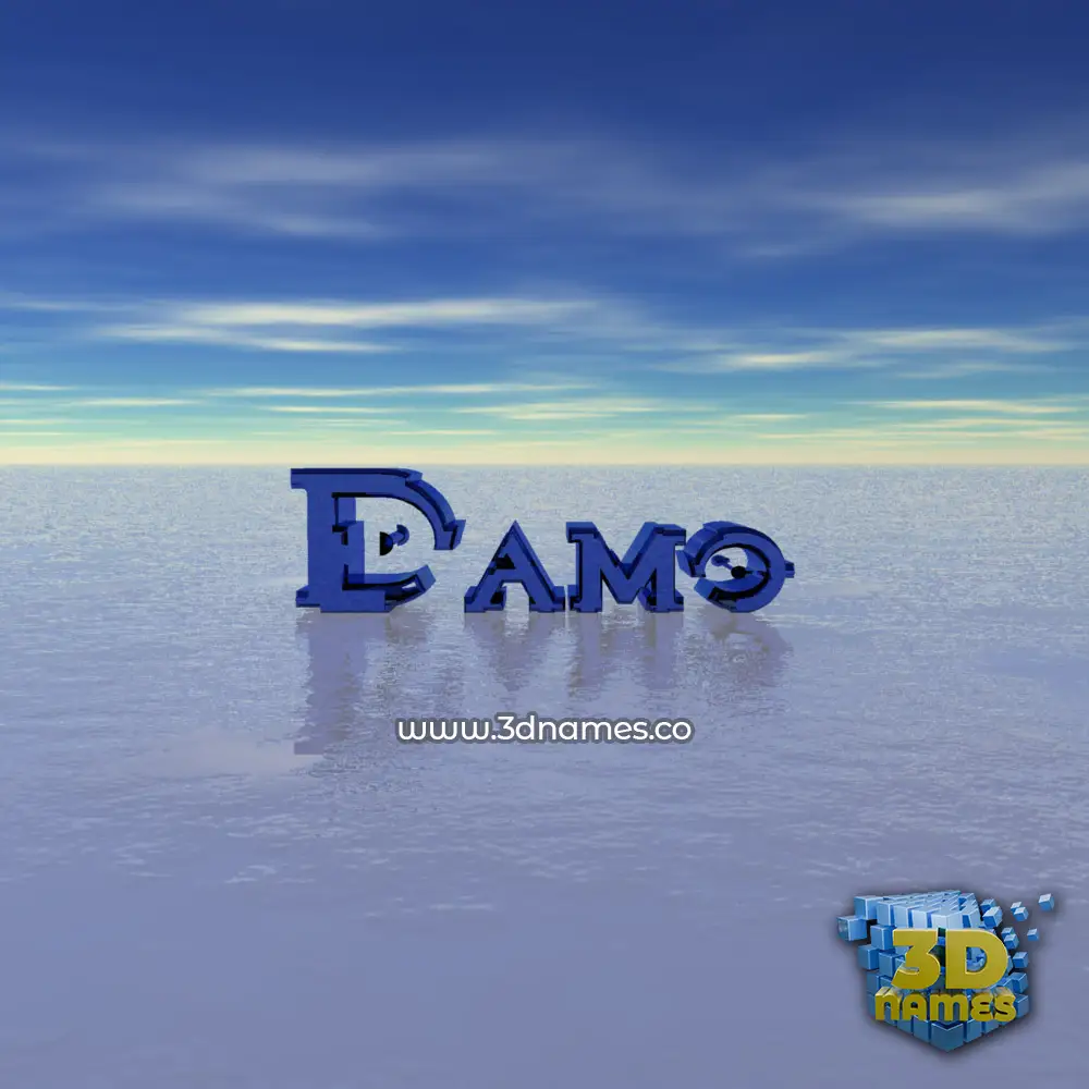damo in Horizon style - 3D name wallpaper