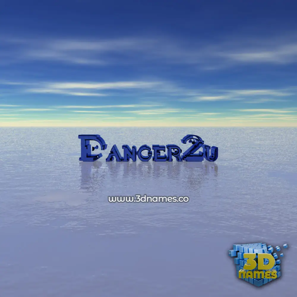 danger2u in Horizon style - 3D name wallpaper