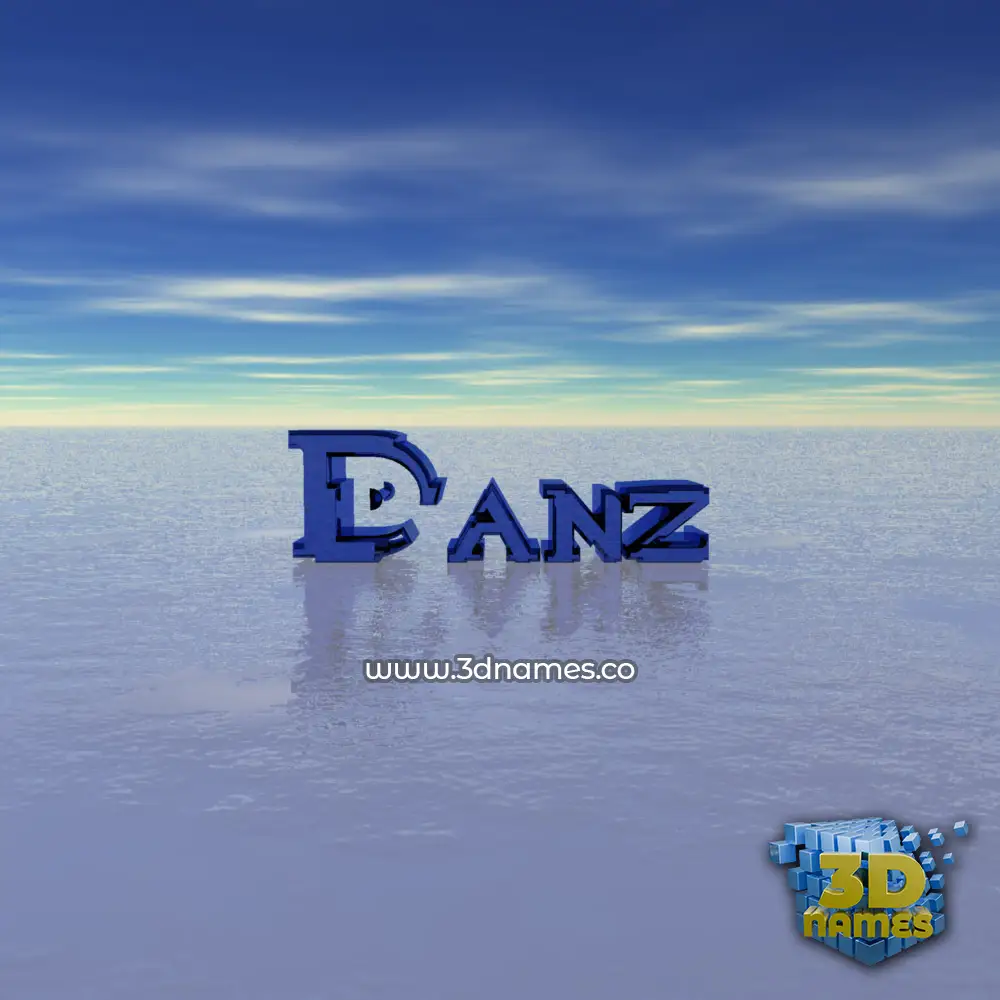 danz in Horizon style - 3D name wallpaper