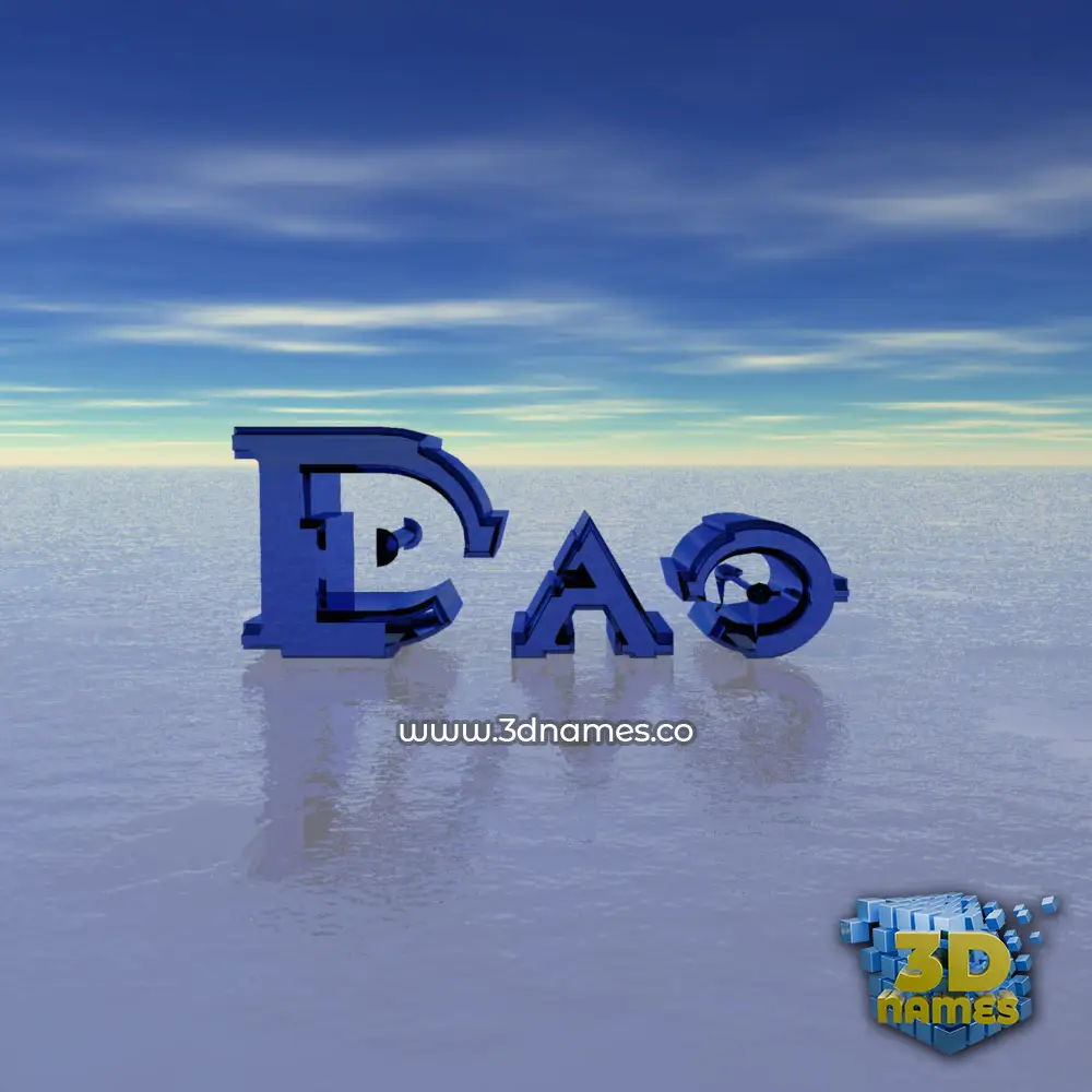 dao in Horizon style - 3D name wallpaper