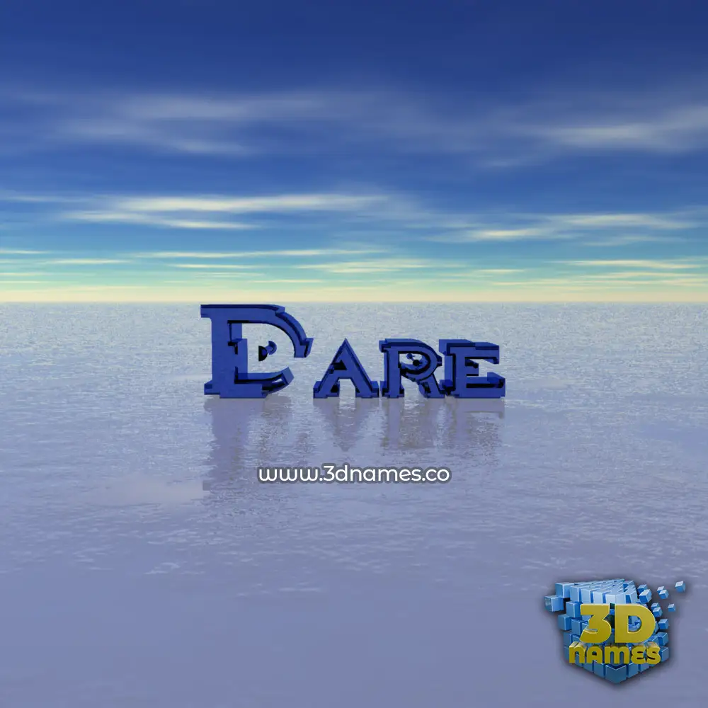 dare in Horizon style - 3D name wallpaper
