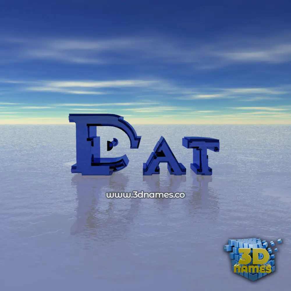 dat in Horizon style - 3D name wallpaper