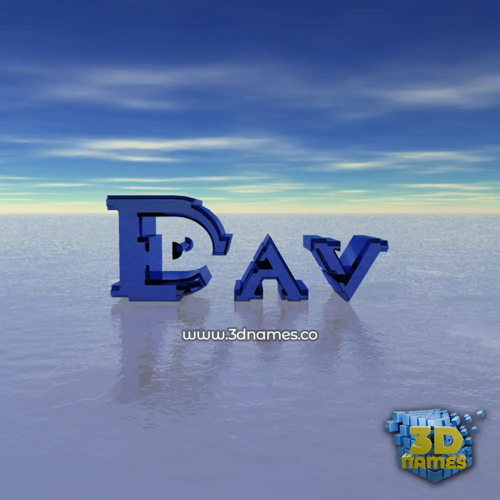 dav in Horizon style - 3D name wallpaper