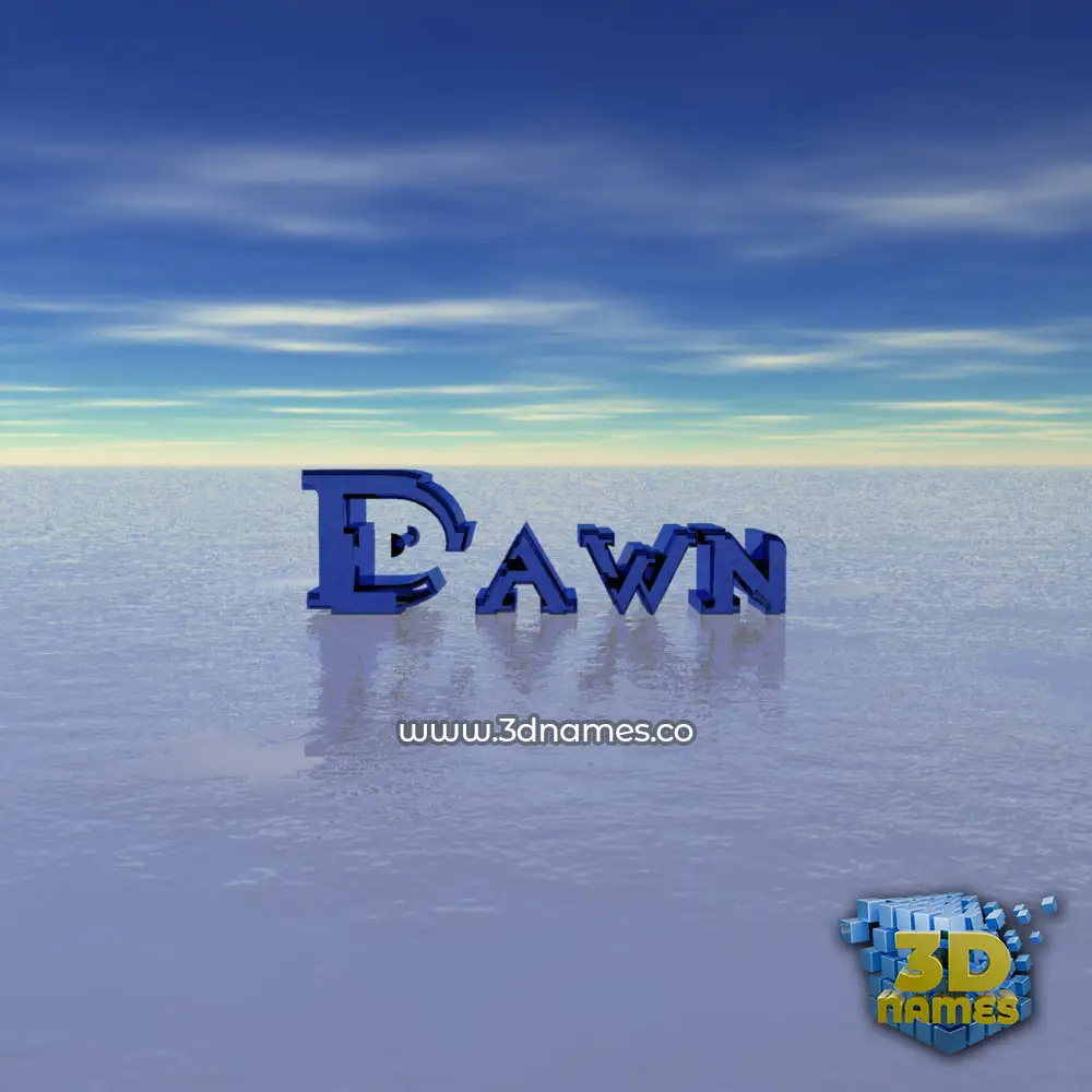 dawn in Horizon style - 3D name wallpaper