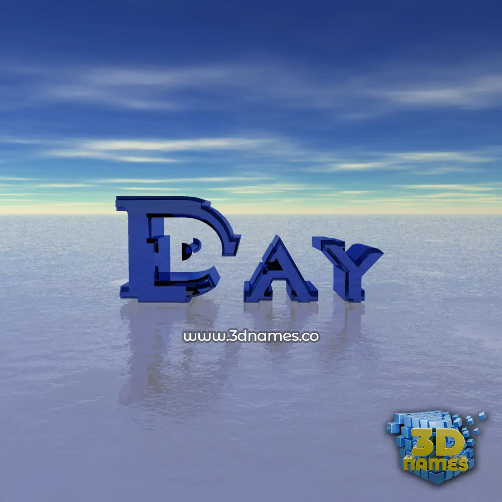 day in Horizon style - 3D name wallpaper