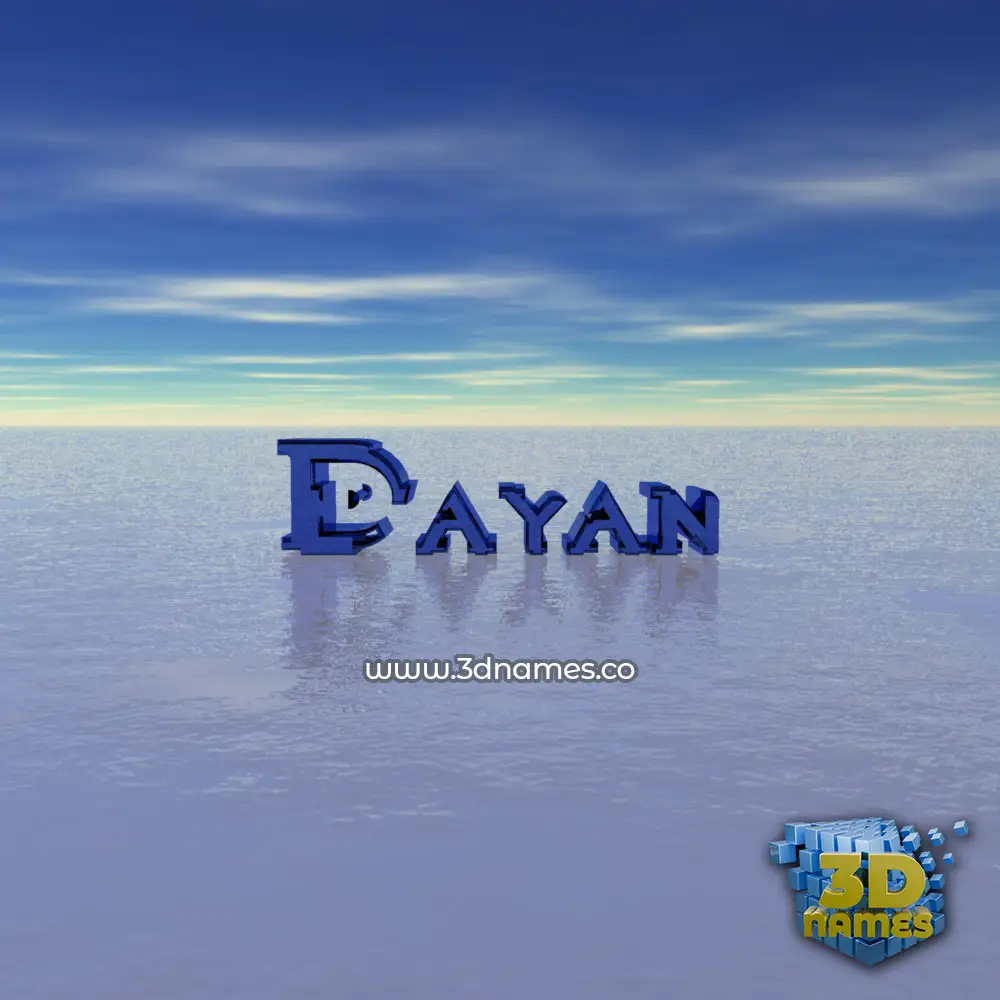 dayan in Horizon style - 3D name wallpaper