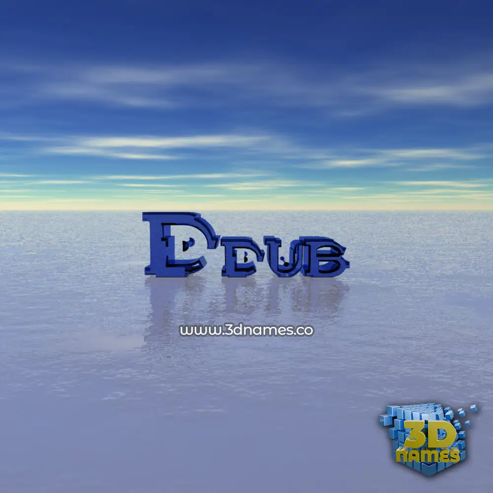 ddub in Horizon style - 3D name wallpaper
