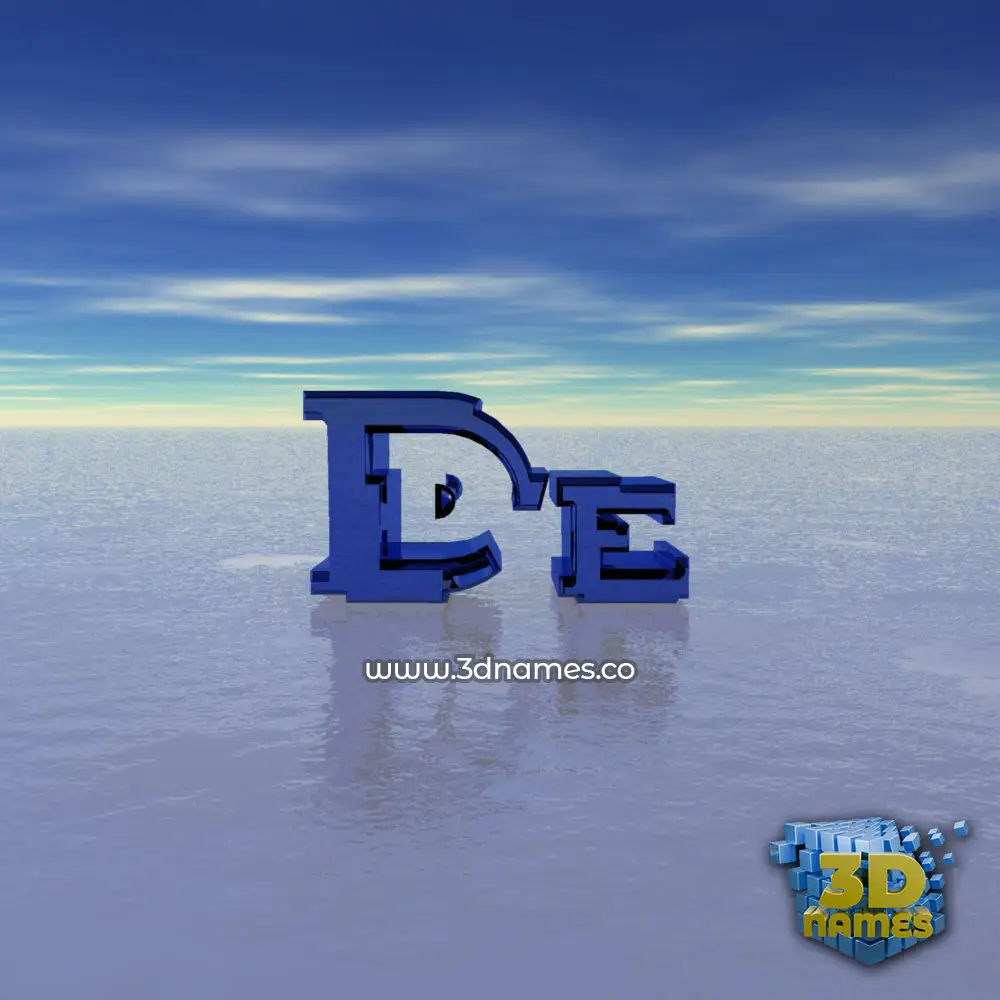 de in Horizon style - 3D name wallpaper
