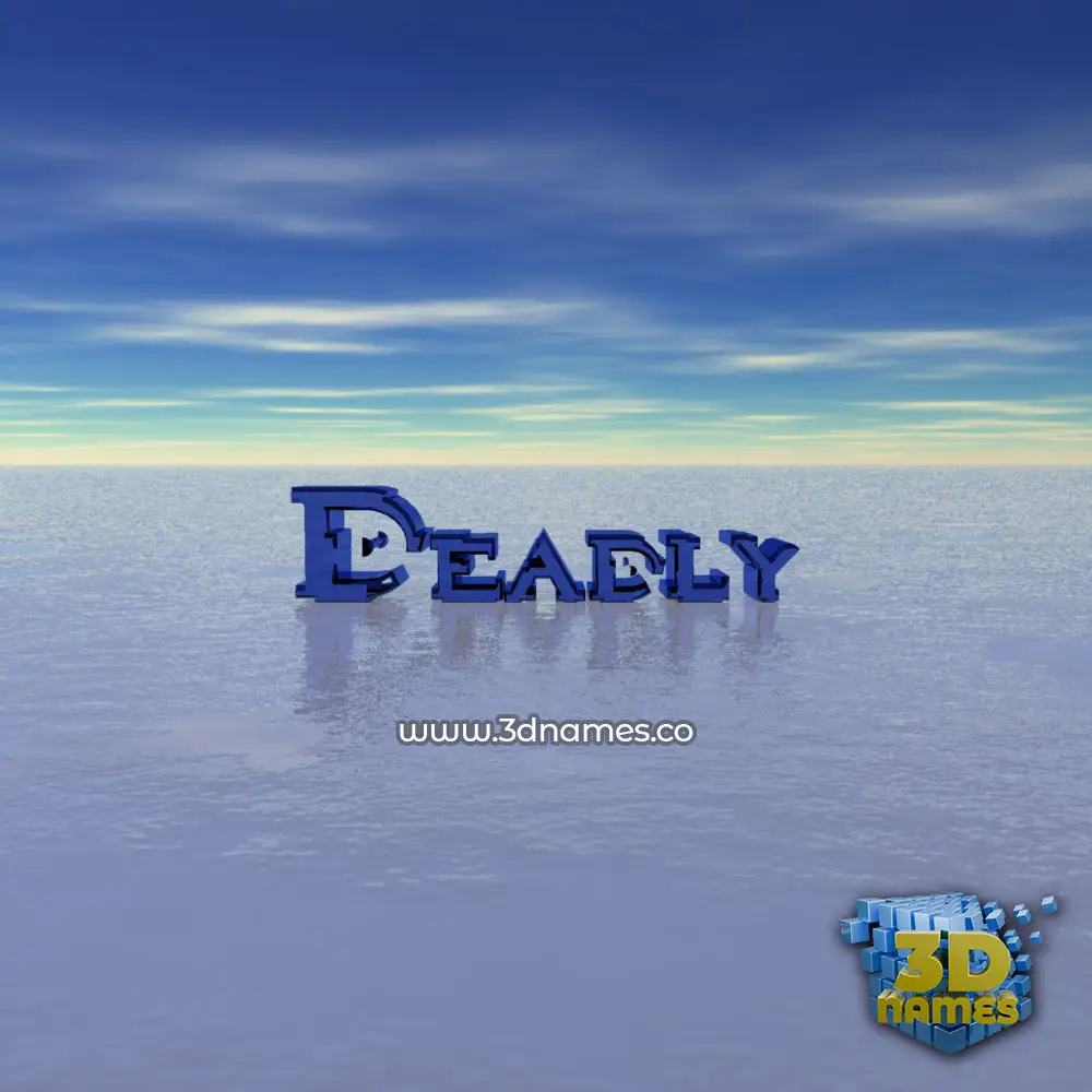 deadly in Horizon style - 3D name wallpaper