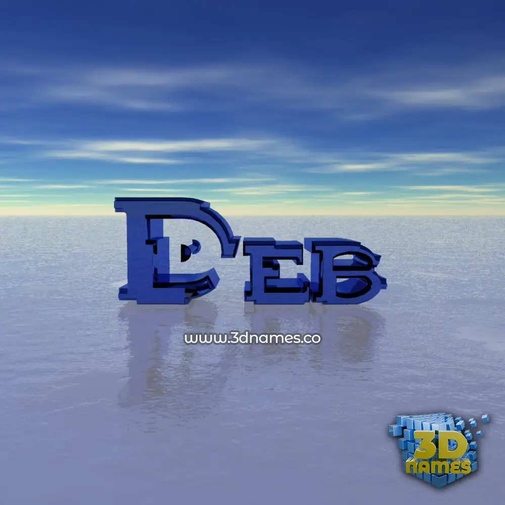 deb in Horizon style - 3D name wallpaper
