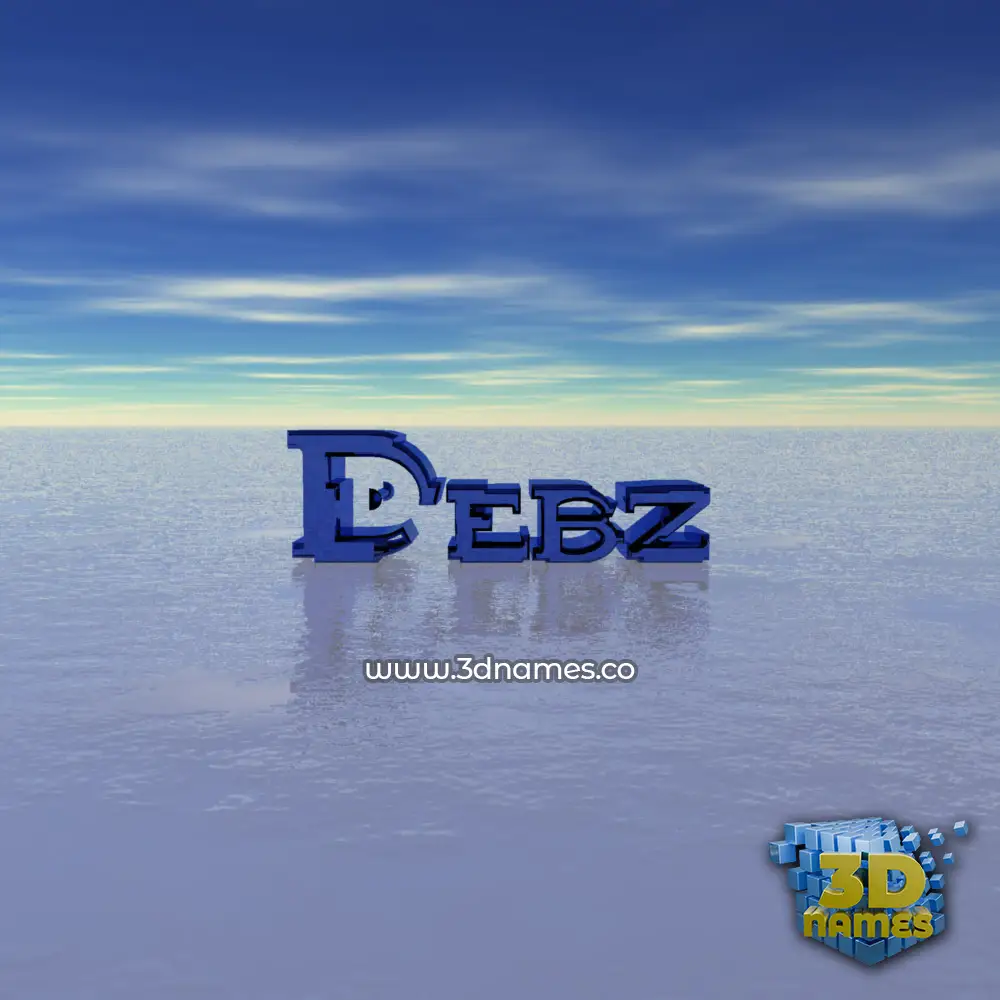 debz in Horizon style - 3D name wallpaper