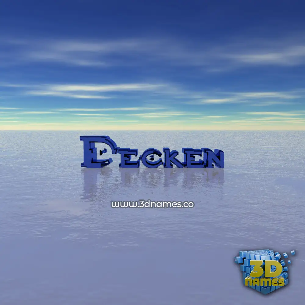decken in Horizon style - 3D name wallpaper