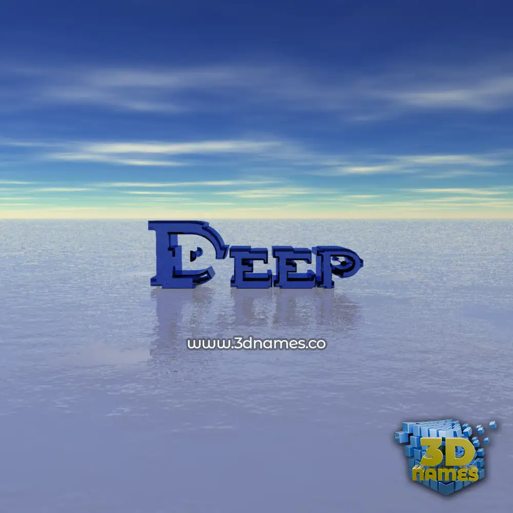 deep in Horizon style - 3D name wallpaper