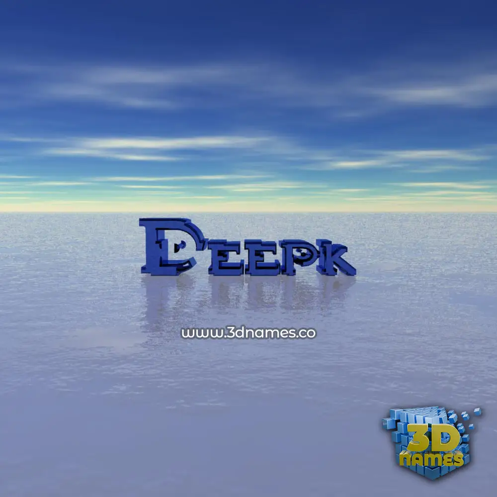 deepk in Horizon style - 3D name wallpaper