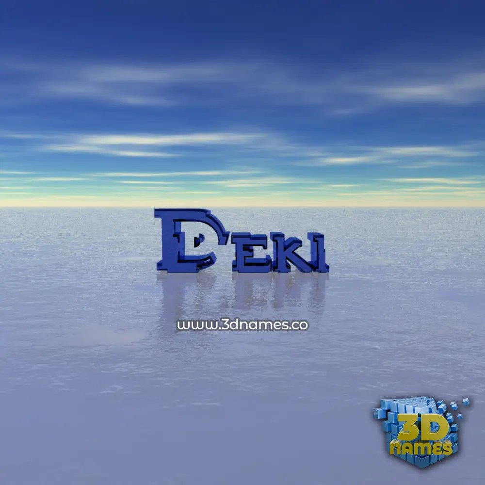 deki in Horizon style - 3D name wallpaper